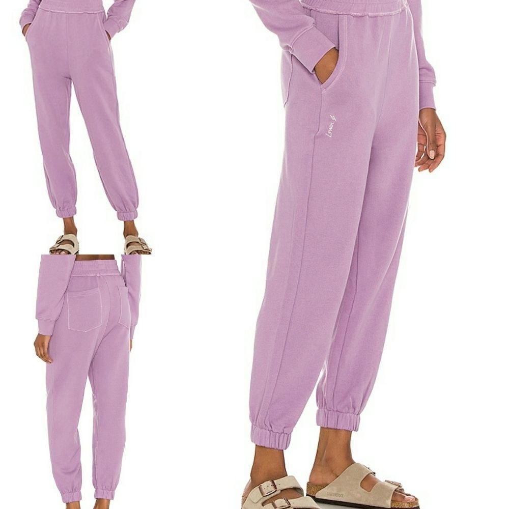 PISTOLA High Rise Wynn Cozy Jogger Sweat Pants in Purple Haze Size Small